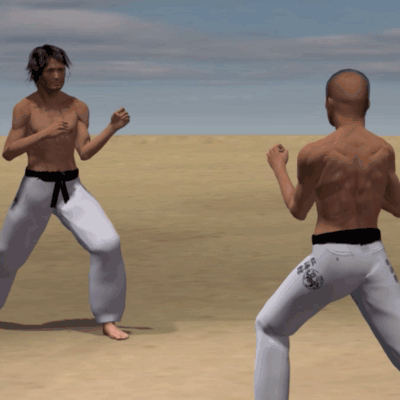 USHIRO TOBI GERI ASHI MAWATTE